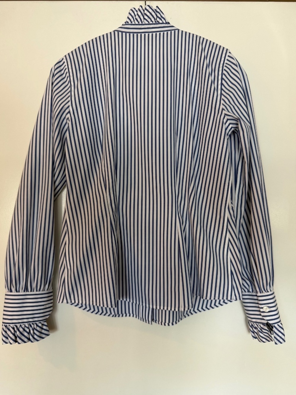 📌 NWOT - Brooks Brothers Supima Cotton Ruffle Shirt Long Sleeve - Size 4 - Picture 4 of 11